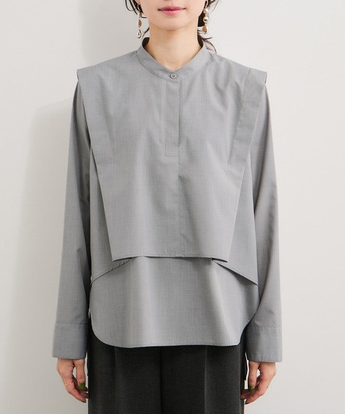 LE CERCLE par rope'（ルセルクルパーロペ）の「ブロード2WAYヘムタックブラウス（シャツ/ブラウス・レディース・サックスブルー/ライトグレー/ホワイト/ベージュ・FREE）」の14枚目の写真