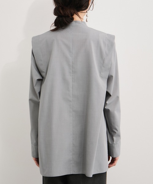 LE CERCLE par rope'（ルセルクルパーロペ）の「ブロード2WAYヘムタックブラウス（シャツ/ブラウス・レディース・サックスブルー/ライトグレー/ホワイト/ベージュ・FREE）」の16枚目の写真