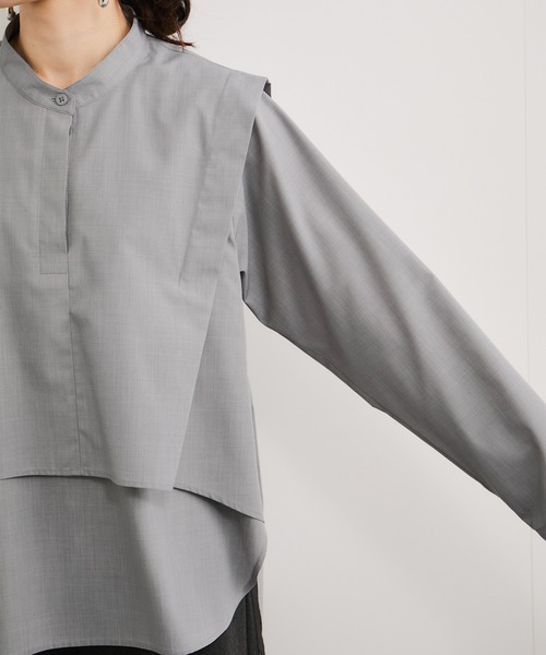 LE CERCLE par rope'（ルセルクルパーロペ）の「ブロード2WAYヘムタックブラウス（シャツ/ブラウス・レディース・サックスブルー/ライトグレー/ホワイト/ベージュ・FREE）」の18枚目の写真