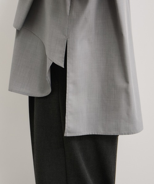 LE CERCLE par rope'（ルセルクルパーロペ）の「ブロード2WAYヘムタックブラウス（シャツ/ブラウス・レディース・サックスブルー/ライトグレー/ホワイト/ベージュ・FREE）」の20枚目の写真