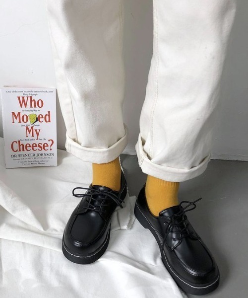 yuue' ( wear )(ユーイ)の「レースアップマニッシュシューズ(ローファー・レディース・ブラック/ブラウン・24.5cm/23.5cm)」の6枚目の写真