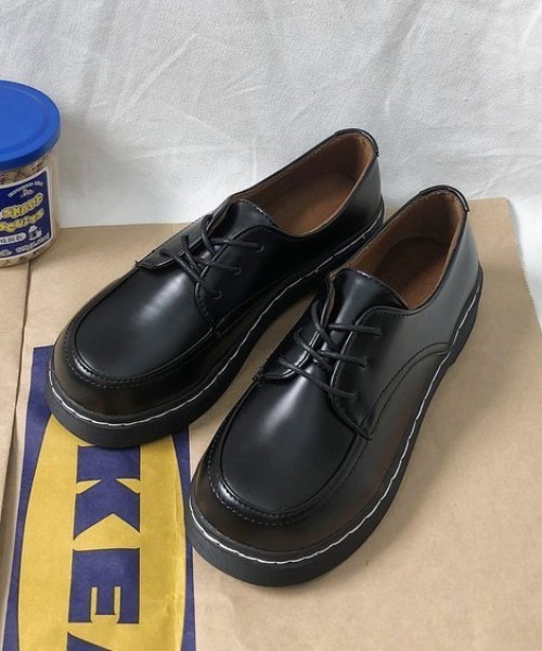 yuue' ( wear )(ユーイ)の「レースアップマニッシュシューズ(ローファー・レディース・ブラック/ブラウン・24.5cm/23.5cm)」の9枚目の写真