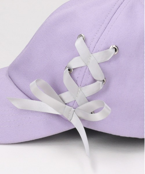 Right-on（ライトオン）の「【VIVIAN BLUE】レースアップリボンキャップ（キャップ・キッズ・ライラック/ブラック・ONE SIZE）」の7枚目の写真