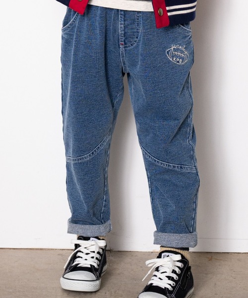 KP BOY（ケーピーボーイ）の「インディゴデニムニット パンツ（その他パンツ・キッズ・ネイビー/ブラック・110cm/120cm/130cm/140cm/150cm/160cm）」の2枚目の写真