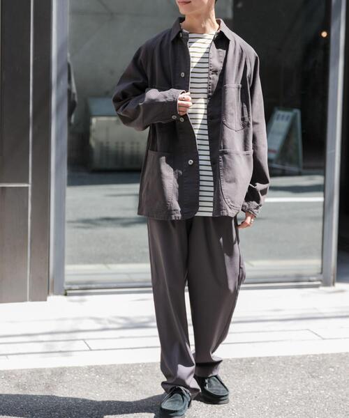 FORK&SPOON（フォークアンドスプーン）の「FORK&SPOON　ガーメントダイツイルカバーオール（カバーオール・メンズ・アイボリー/チャコールグレー・4/5）」の13枚目の写真