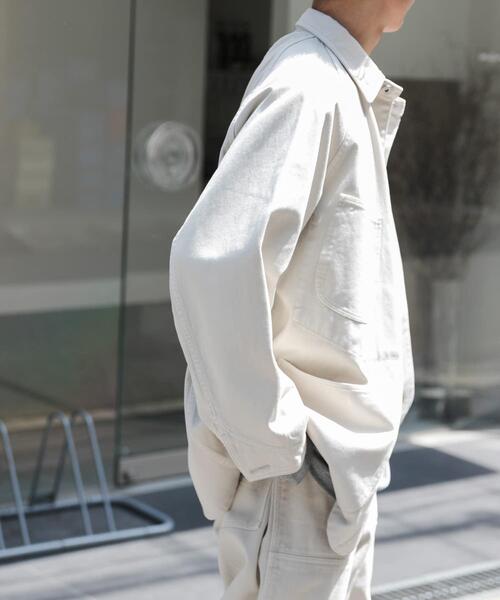 FORK&SPOON（フォークアンドスプーン）の「FORK&SPOON　ガーメントダイツイルカバーオール（カバーオール・メンズ・アイボリー/チャコールグレー・4/5）」の22枚目の写真