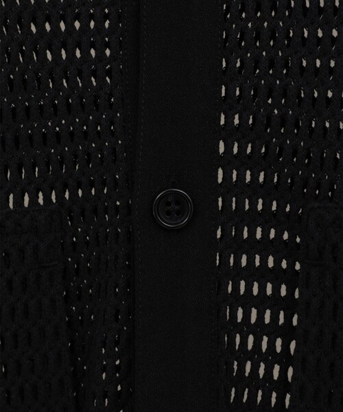 CLANE（クラネ）の「【CLANE/クラネ】MESH POCKET OVER SHIRTS/メッシュポケットオーバーシャツ/秋服（シャツ/ブラウス・レディース・アイボリー/ブラック・1）」の7枚目の写真