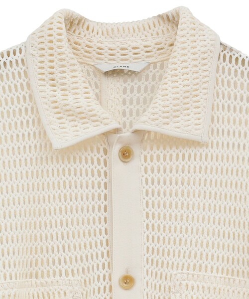 CLANE/クラネ】MESH POCKET OVER SHIRTS/メッシュポケット