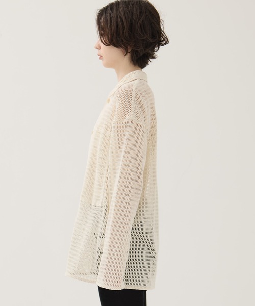 トップス CLANE MESH POCKET OVER SHIRTS CLANE/クラネ】MESH POCKET OVER SHIRTS/メッシュポケットオーバー