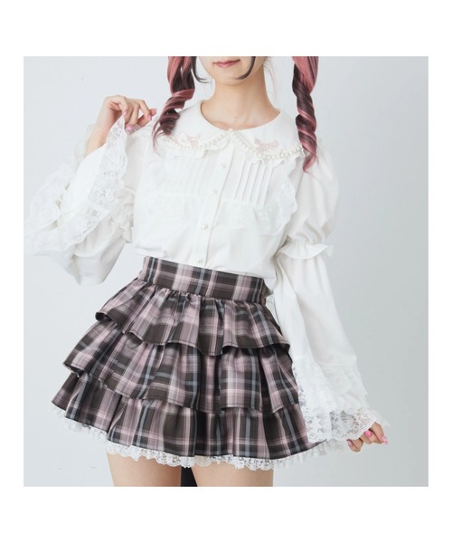 Ank Rouge(アンクルージュ)の「おリボン姫袖ブラウス(シャツ/ブラウス・レディース・ブラック/ホワイト/ピンク・M)」の3枚目の写真