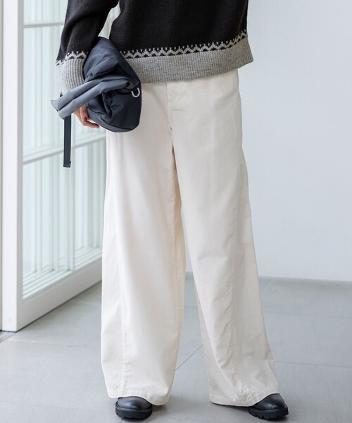 セール】コットン コーデュロイ ワイド パンツ（その他パンツ）｜23区