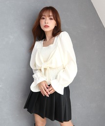 CECIL McBEE | フロントリボンシャーリングブラウス(シャツ/ブラウス)