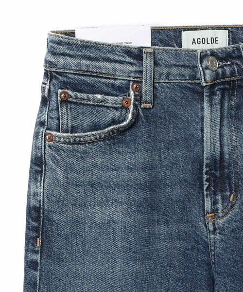 AGOLDE(エーゴールドイー)の「AGOLDE / HARPER ストレートデニムパンツ(デニムパンツ・レディース・ブルー・23/24/25)」の4枚目の写真