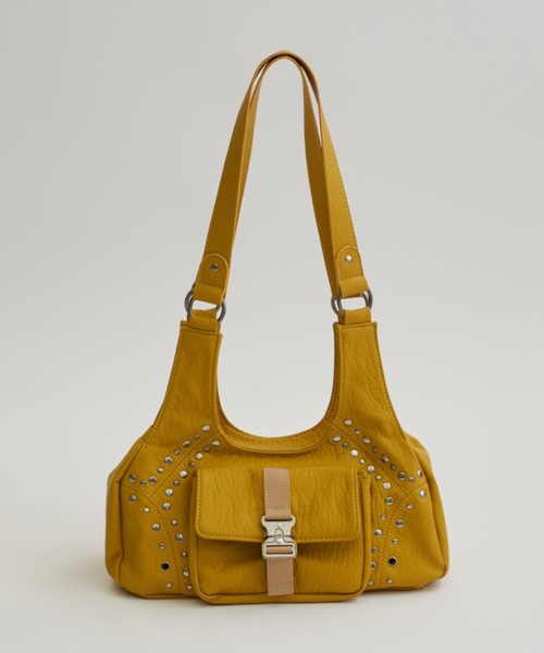 ショルダーバッグ・ポシェット [ETTE] PENNY BAG セール】エンボススタッズバックルポケットバッグ（ショルダー