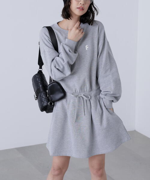 FREE'S MART(フリーズマート)の「◆ロゴ刺繍スウェットミニワンピース(ワンピース・レディース・グレー/ネイビー・FREE)」の12枚目の写真