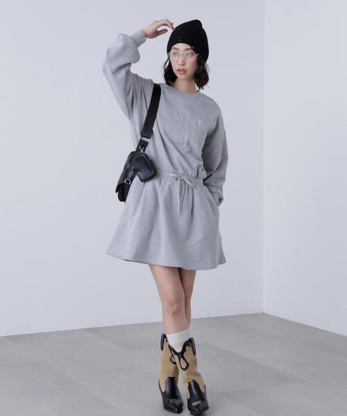 FREE'S MART(フリーズマート)の「◆ロゴ刺繍スウェットミニワンピース(ワンピース・レディース・グレー/ネイビー・FREE)」の17枚目の写真