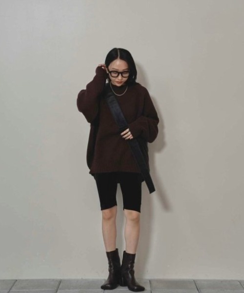 TODAYFUL(トゥデイフル)の「【TODAYFUL/トゥデイフル】Velour Half Leggings/ベロアハーフレギンス(その他パンツ・レディース・ブラウン/ブラック・38/36)」の14枚目の写真