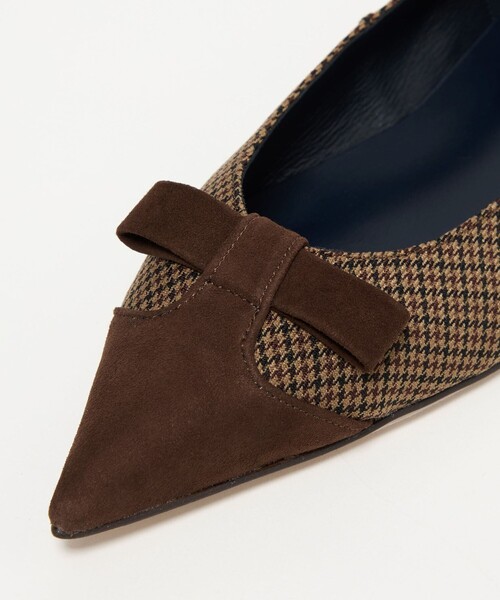 セール】ウィングリボンポインテッド フラット20↑（パンプス