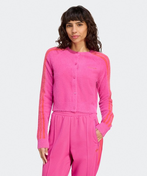 adidas(アディダス)の「adidas/アディダス FLUFFY CARDIGAN カーディガン(カーディガン/ボレロ・レディース・ネイビー/ピンク/グリーン・L/M/S/XS)」の16枚目の写真