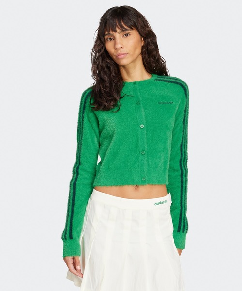 adidas(アディダス)の「adidas/アディダス FLUFFY CARDIGAN カーディガン(カーディガン/ボレロ・レディース・ネイビー/ピンク/グリーン・L/M/S/XS)」の7枚目の写真