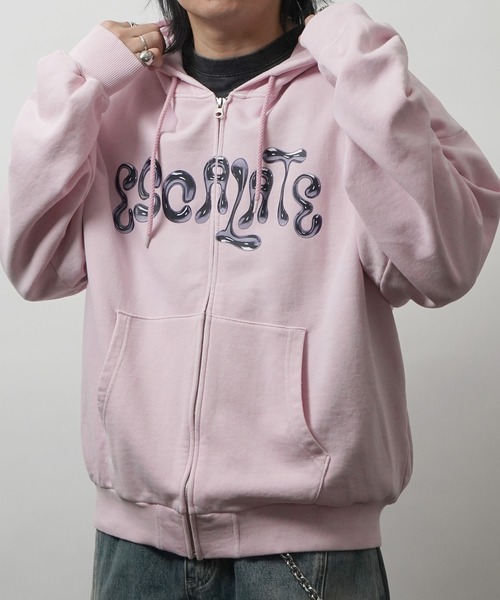 ILL'S(イルズ)の「裏毛 ヴィンテージライク ZIPパーカー メンズ レディース ユニセックス(パーカー・メンズ・ブラック系その他2/ブラック/ブラウン/ブラウン系その他2/ピンク系その他/ブラウン系その他・L/M)」の15枚目の写真