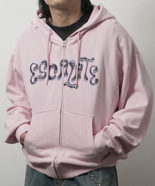 ILL'S(イルズ)の「裏毛 ヴィンテージライク ZIPパーカー メンズ レディース ユニセックス(パーカー・メンズ・ブラック系その他2/ブラック/ブラウン/ブラウン系その他2/ピンク系その他/ブラウン系その他・L/M)」の17枚目の写真