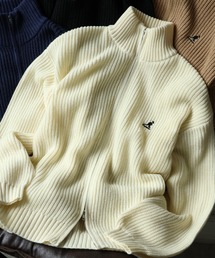 KANGOL | 【KANGOL/カンゴール】ロゴ刺繍 畦編み ドライバーズ ニット フルジップ セーター(ニット/セーター)