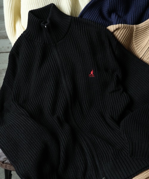 セール】【KANGOL/カンゴール】ロゴ刺繍 畦編み ドライバーズ