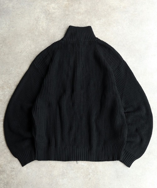 KANGOL（カンゴール）の「【KANGOL/カンゴール】ロゴ刺繍 畦編み ドライバーズ ニット フルジップ セーター（ニット/セーター・メンズ・ブラック/ベージュ/ネイビー/アイボリー・M/L/XL）」の17枚目の写真