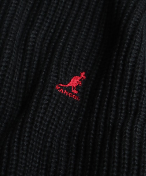 KANGOL（カンゴール）の「【KANGOL/カンゴール】ロゴ刺繍 畦編み ドライバーズ ニット フルジップ セーター（ニット/セーター・メンズ・ブラック/ベージュ/ネイビー/アイボリー・M/L/XL）」の8枚目の写真