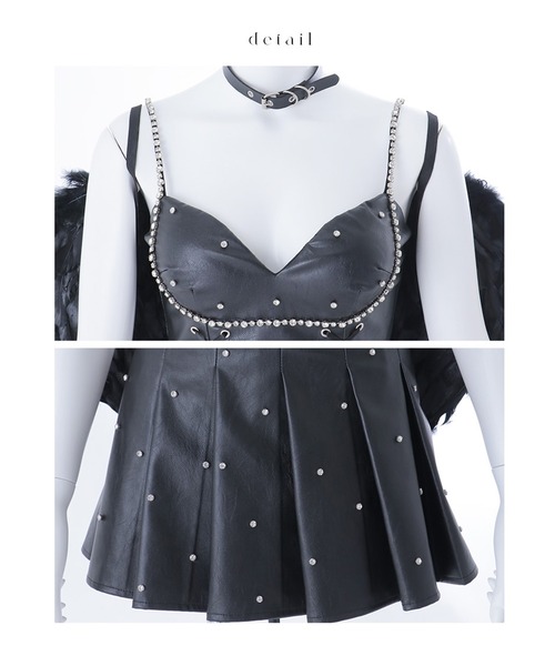 デビルビジューレザープリーツセットアップ【コスプレ6点セット