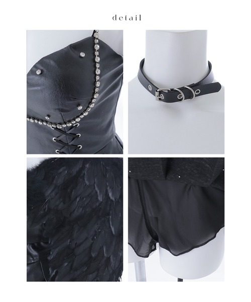 デビルビジューレザープリーツセットアップ【コスプレ6点セット