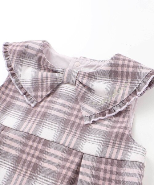 SLAP SLIP（スラップスリップ）の「【お揃い】ビッグリボン襟ジャンパースカート(80~130cm)（ジャンパースカート・キッズ・レッド/ピンク系その他・100cm/80ｃｍ/110cm/90cm/130cm/120cm）」の12枚目の写真