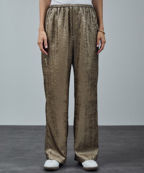 SALON adam et rope'（サロン アダム エ ロペ）の「サテンワイドイージーパンツ（その他パンツ・レディース・ブルー系その他2/ゴールド・S/M）」の12枚目の写真