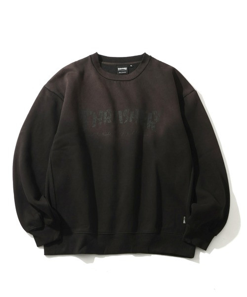 THRASHER（スラッシャー）の「【THRASHER/スラッシャー】裏起毛 ヴィンテージライクフェード加工 クルーネック スウェット トレーナー（スウェット・メンズ・ブラウン/ピンク/ブラック・L/M/XL）」の4枚目の写真
