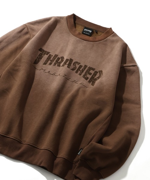 THRASHER（スラッシャー）の「【THRASHER/スラッシャー】裏起毛 ヴィンテージライクフェード加工 クルーネック スウェット トレーナー（スウェット・メンズ・ブラウン/ピンク/ブラック・L/M/XL）」の19枚目の写真
