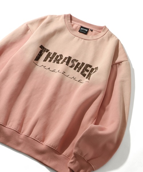 THRASHER（スラッシャー）の「【THRASHER/スラッシャー】裏起毛 ヴィンテージライクフェード加工 クルーネック スウェット トレーナー（スウェット・メンズ・ブラウン/ピンク/ブラック・L/M/XL）」の20枚目の写真