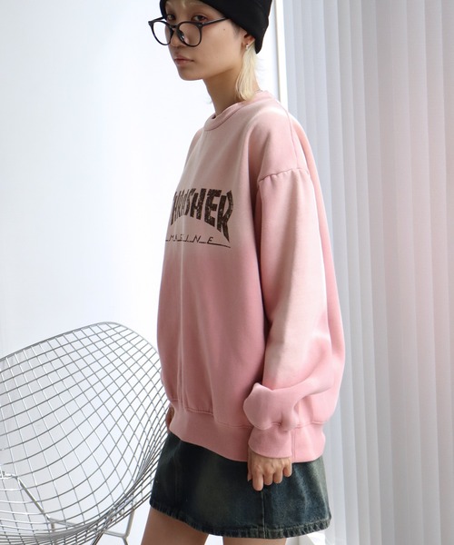 THRASHER（スラッシャー）の「【THRASHER/スラッシャー】裏起毛 ヴィンテージライクフェード加工 クルーネック スウェット トレーナー（スウェット・メンズ・ブラウン/ピンク/ブラック・L/M/XL）」の15枚目の写真