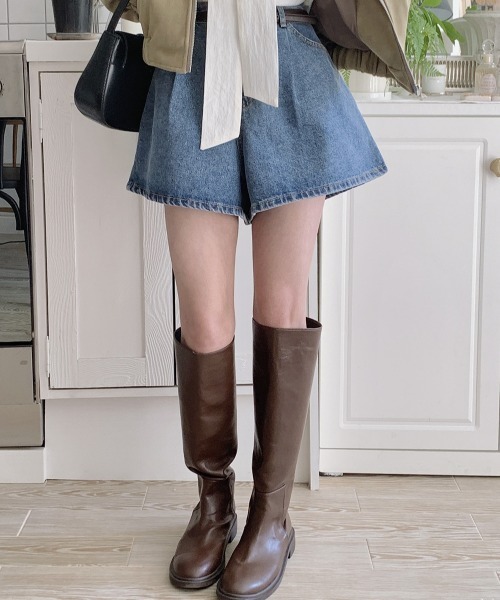 FREE STYLISTS(フリー スタイリスト)の「YUGA_YGMC Denim culottes skirt(デニムパンツ・レディース・インディゴブルー・S/M/L)」の12枚目の写真