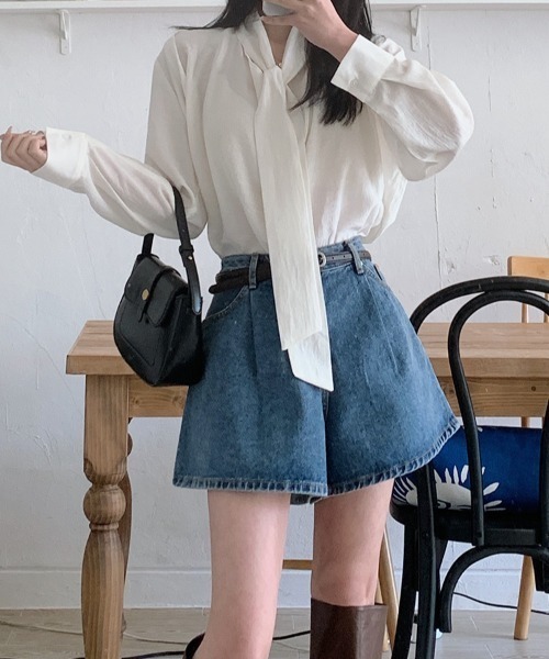 FREE STYLISTS(フリー スタイリスト)の「YUGA_YGMC Denim culottes skirt(デニムパンツ・レディース・インディゴブルー・S/M/L)」の14枚目の写真