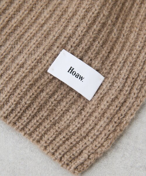 Whim Gazette(ウィムガゼット)の「【Hoaw.】カシミヤリブストール(ストール/ショール・レディース・モカ/グレー/サックスブルー・FREE)」の10枚目の写真