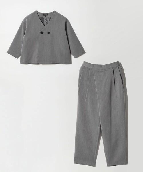 greenlabelrelaxing ジャケットパンツセット M 新品未使用 ノーカラージャケット + タックパンツ セット / キッズ 110cm-130cm