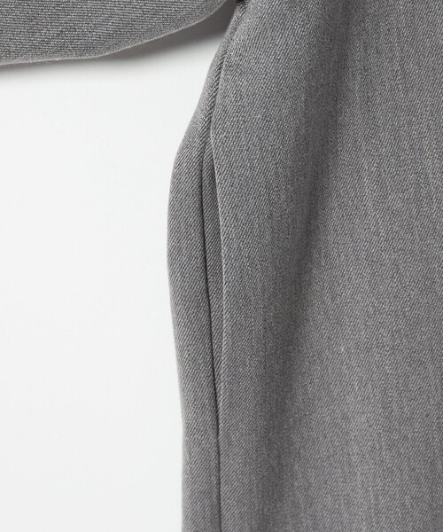 美品 グリーンレーベルリラクシング スーツ ノーカラー セット パンツ グレー グリーンレーベル】ノーカラージャケットパンツ セットアップ リネン