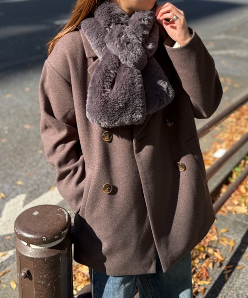 ikka(イッカ)の「エコファー差し込みマフラー(マフラー・レディース・ライトグレー/チャコール/ベージュ/モカ・FREE)」の20枚目の写真