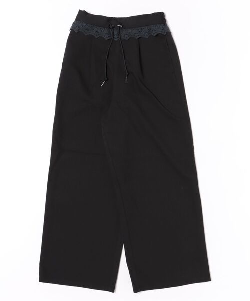 STYLEBLOCK（スタイルブロック）の「ツイルウエストレースパンツ（その他パンツ・レディース・ブラウン/ブラック/チャコールグレー・M）」の2枚目の写真