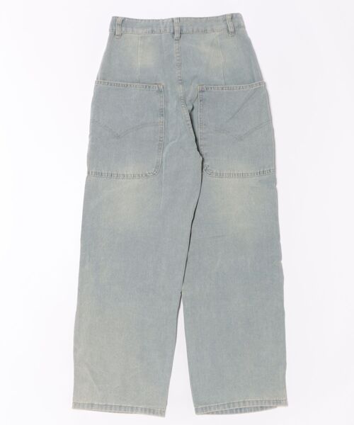 Mayree(メイリー)の「【Mayree】バレル レッグ サイド 切替 デニム パンツ(デニムパンツ・レディース・ブルー・SMALL/MEDIUM/LARGE)」の2枚目の写真