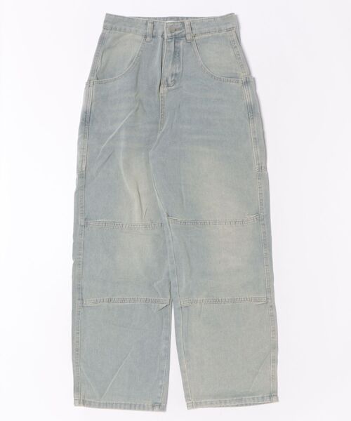 Mayree(メイリー)の「【Mayree】バレル レッグ サイド 切替 デニム パンツ(デニムパンツ・レディース・ブルー・SMALL/MEDIUM/LARGE)」の3枚目の写真