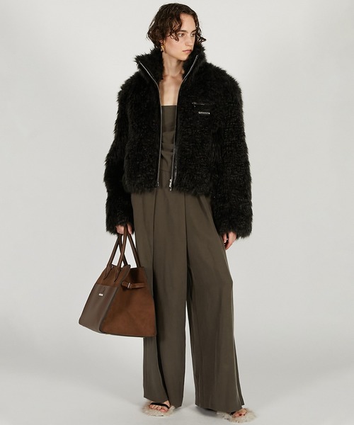 PRANK PROJECT（プランクプロジェクト）の「スタンドファーブルゾン / Stand Fur Blouson（ブルゾン・レディース・チャコールグレー/アイボリー・FREE）」の21枚目の写真