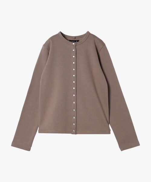 agnes b.（アニエスベー）の「オーガニックコットン メルトン 長袖 カーディガンプレッション "Capuche"（カーディガン/ボレロ・レディース・ベージュ・1/2/3）」の2枚目の写真