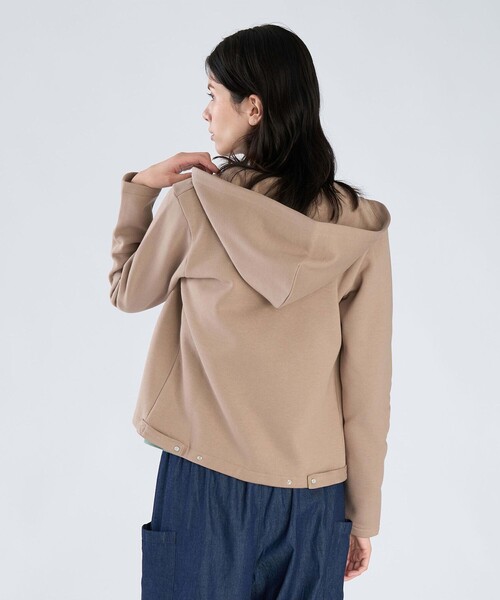 agnes b.（アニエスベー）の「オーガニックコットン メルトン 長袖 カーディガンプレッション "Capuche"（カーディガン/ボレロ・レディース・ベージュ・1/2/3）」の7枚目の写真